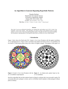 An Algorithm to Generate Repeating Hyperbolic Patterns