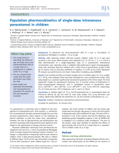 Population pharmacokinetics of single-dose