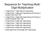 Sequence for Teaching Multi- Digit Multiplication