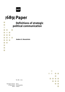 Definitions of Strategic Political Communication