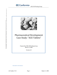 Pharmaceutical Development Case Study: “ACE Tablets”
