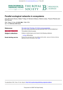 Parallel ecological networks in ecosystems