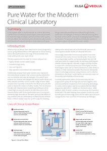 Pure Water for the Modern Clinical Laboratory