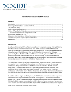 TriFecta Dicer-Substrate RNAi Manual
