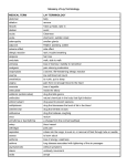 Glossary of Lay Terminology MEDICAL TERM LAY TERMINOLOGY