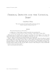 Federal Deficits and the National Debt