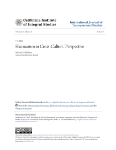 Shamanism in Cross-Cultural Perspective