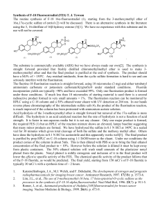 Synthesis of F-18 Fluoroestradiol (FES)