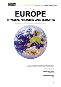 PHYSICAL GEOGRAPHY EUROPE - CLILUVA-S1