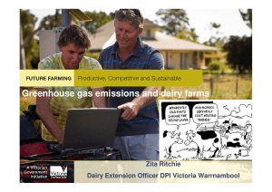 Greenhouse gas emissions and dairy farms