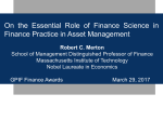 On the Essential Role of Finance Science in Finance Practice in