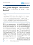 Milder is better? advantages and disadvantages of "mild" ovarian