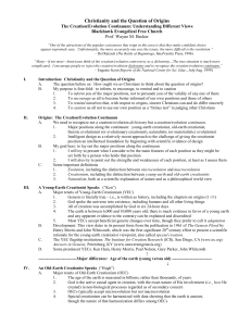 Christianity and the Question of Origins