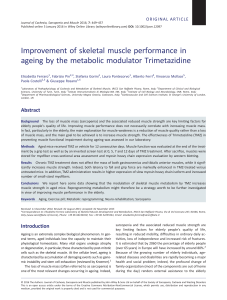 Improvement of skeletal muscle performance in ageing by the