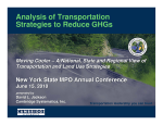 Analysis of Transportation Strategies to Reduce GHGs