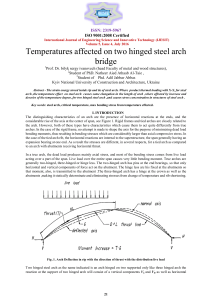 Temperatures affected on two hinged steel arch bridge