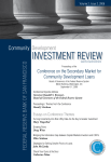 Community Development Investment Review: Conference