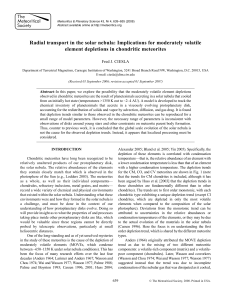 Radial transport in the solar nebula: Implications for moderately