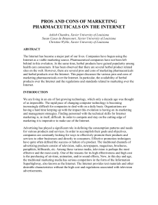 pros and cons of marketing pharmaceuticals on the internet