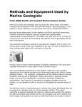 Methods and Equipment Used by Marine Geologists