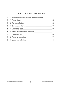 5. factors and multiples