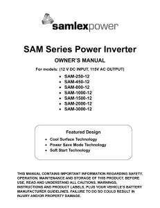 SAM Series Power Inverter