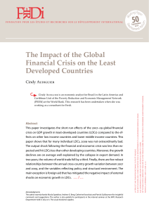 The Impact of the Global Financial Crisis on the Least Developed