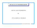 THE BATTLE OF FREDERICKSBURG BATTLE ANALYSIS