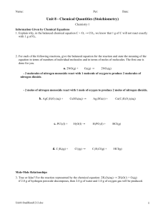 Unit 8 Homework Packet