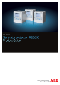 Product Guide, Generator protection REG650, IEC