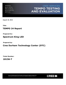 TEMPO 24 Report Spectrum King LED Cree Durham Technology