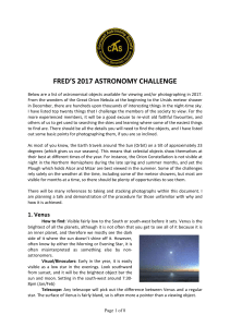 fred`s 2017 astronomy challenge