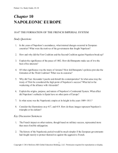 Chapter 10 NAPOLEONIC EUROPE - McGraw Hill Higher Education