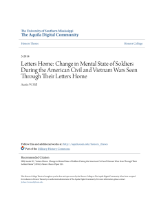 Letters Home: Change in Mental State of Soldiers During the