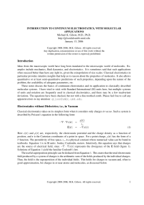 Continuum Electrostatics in Molecular Modeling