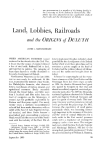 Land, lobbies, railroads and the origins of Duluth.