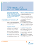 SETTING GOALS FOR YOUR RETIREMENT PLAN