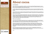 About cocoa - Nestlé Cocoa Plan