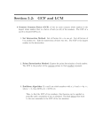 Section 5.2: GCF and LCM