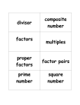 divisor composite number factors multiples proper factors factor