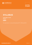 (5054) Syllabus - Cambridge International Examinations