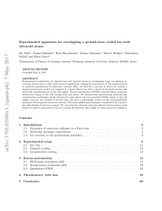 Experimental apparatus for overlapping a ground