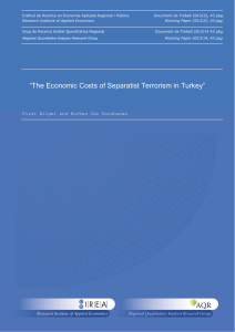 “The Economic Costs of Separatist Terrorism in Turkey”