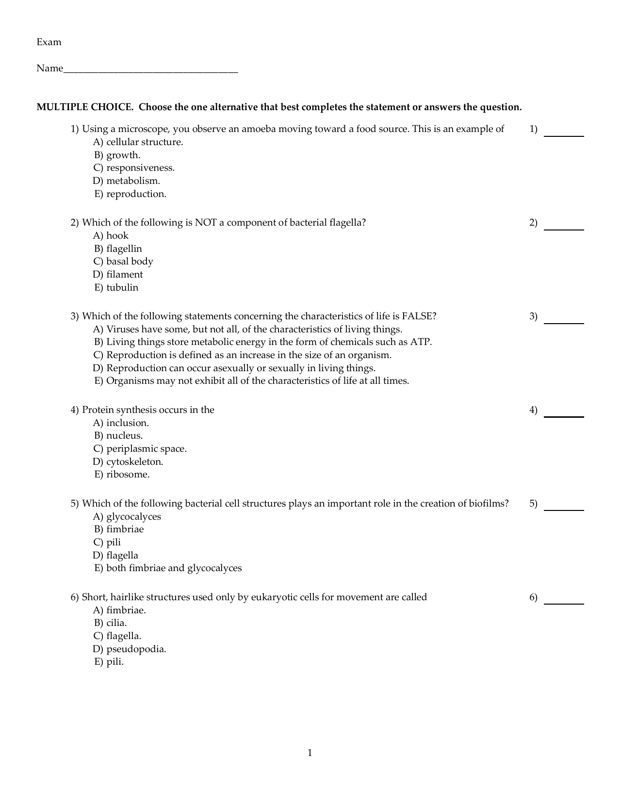 Exam Name