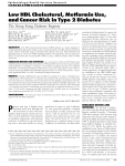 Low HDL Cholesterol, Metformin Use, and Cancer Risk in Type 2