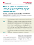 What is the optimal left ventricular ejection fraction cut