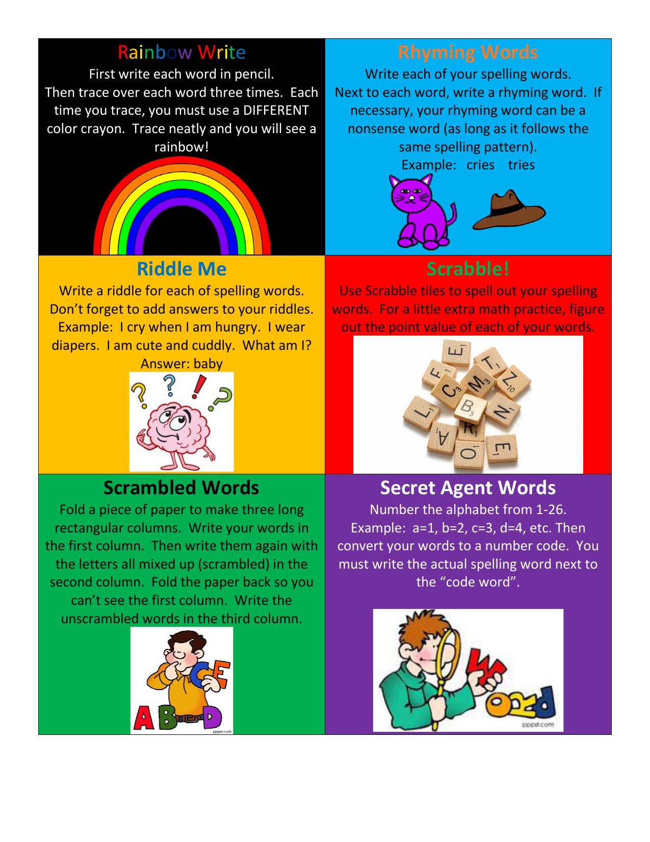 Rainbow Write Rhyming Words Riddle Me Scrabble Scrambled Rainbow Write Rhyming Words Riddle Me Scrabble Scrambled