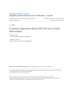 Common Questions about AAC Services in Early Intervention