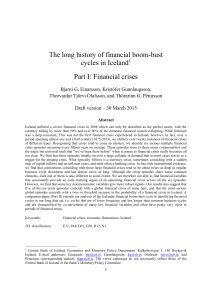 The long history of financial boom-bust cycles in Iceland1 Part I