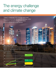 The energy challenge and climate change